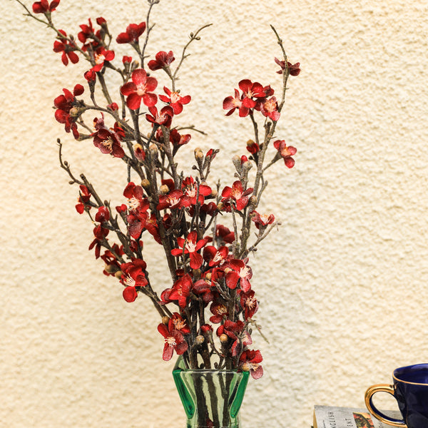 Winter Cherry Blossom Red Artificial Flower