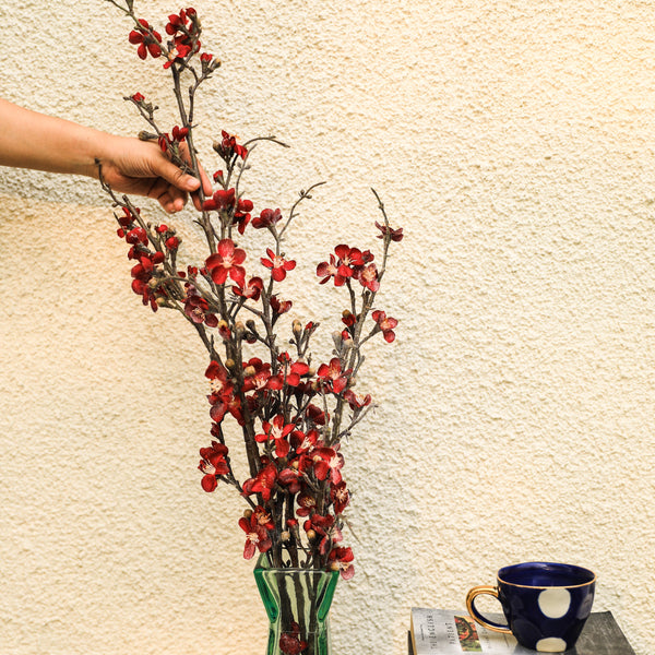 Winter Cherry Blossom Red Artificial Flower