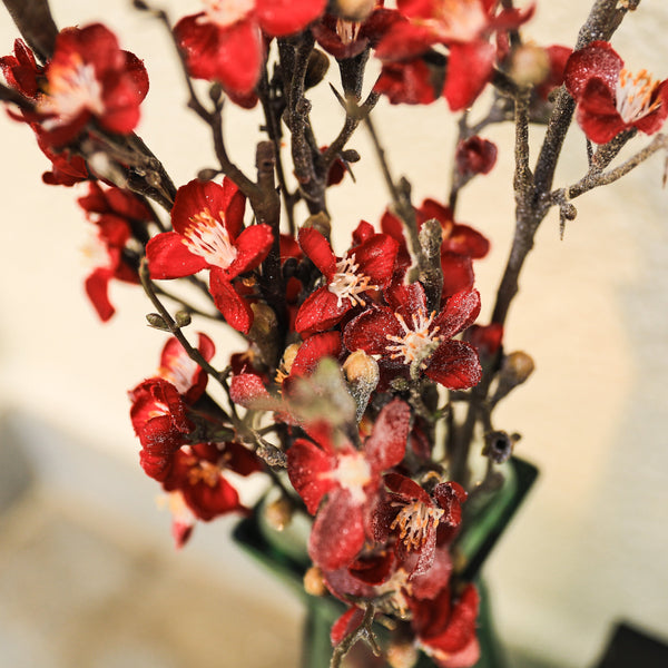 Winter Cherry Blossom Red Artificial Flower