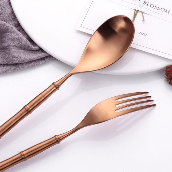 Rose Gold Ring Cutlery (2 pc set)