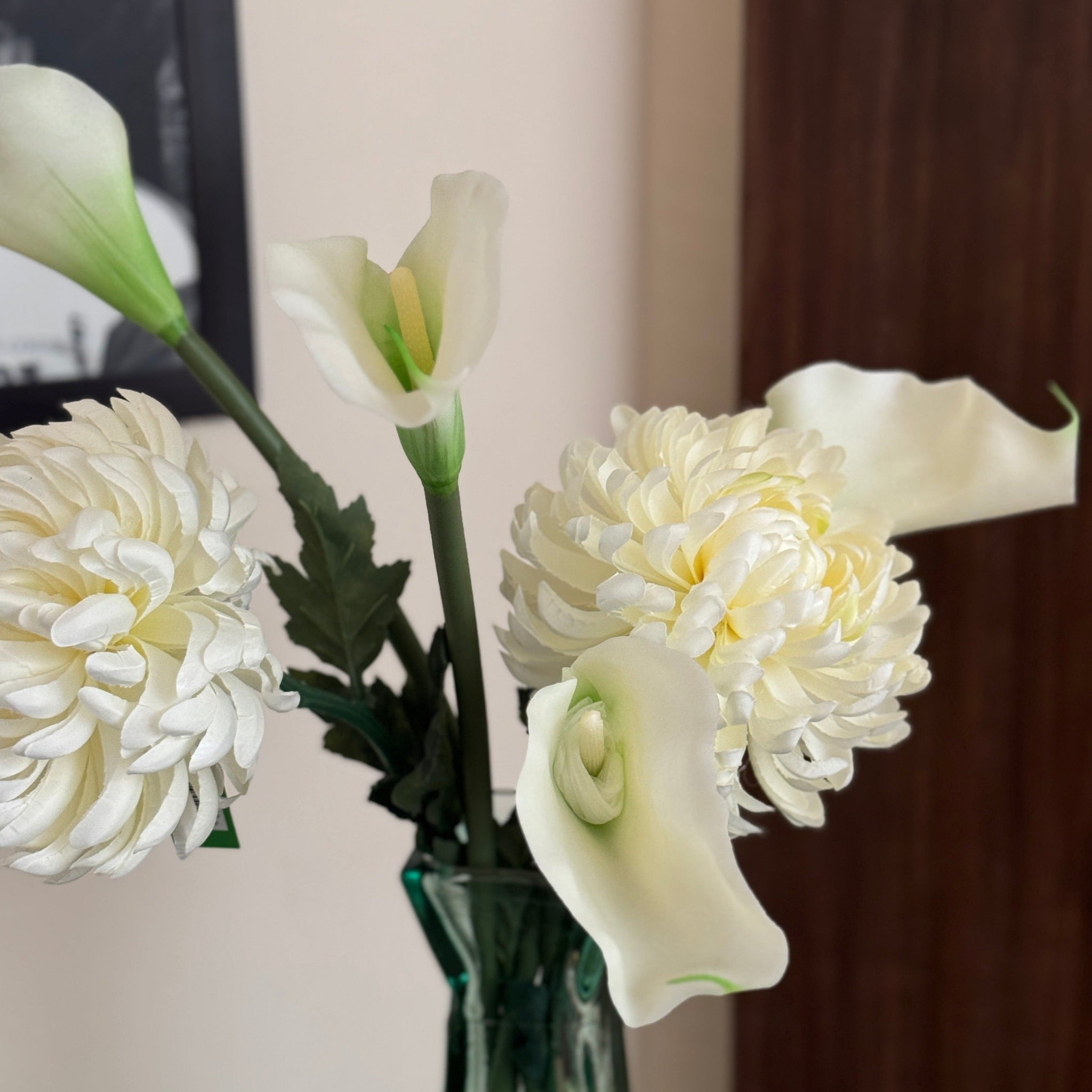 Calla Lily & Chrysanthemum Artificial Flower Set