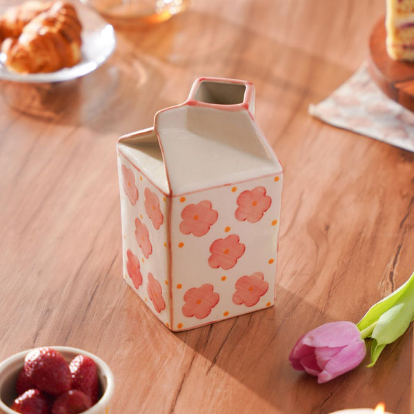 Aboli Milk Carton Shaped Vase & Jug