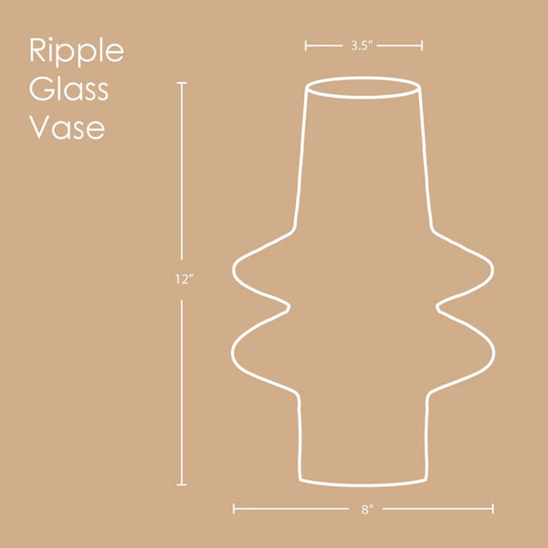 Ripple Glass Vase | Colours Available