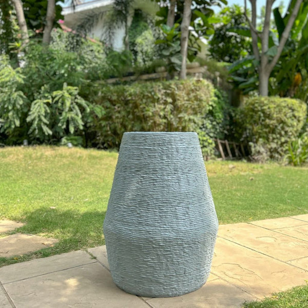 NEW IN - Textured Fibreglass Planter - 30" | Grey