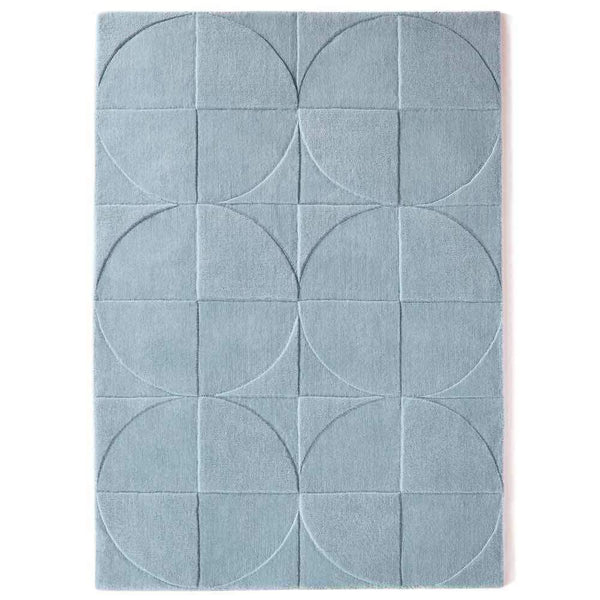 Round Square Rug - Steel Blue