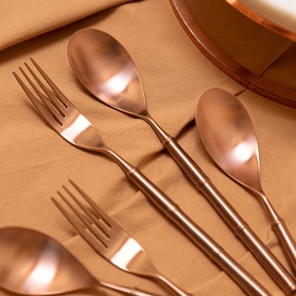 Rose Gold Ring Cutlery (2 pc set)