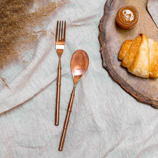 Rose Gold Ring Cutlery (2 pc set)