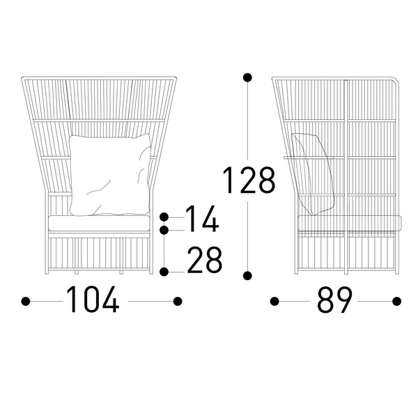 Taut High Arm Chair